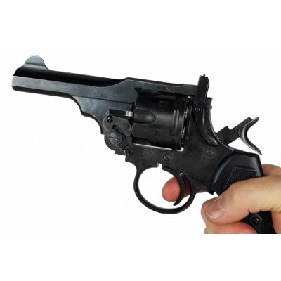 9. WEBLEY MKVI .455 Polizeirevolver, Kal. 5,5 mm, Diabolo, 6-Schuss-Patronen, 4"-Lauf, CO2 Battlefield Ekp do17J