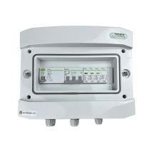 Hermetische IP65 EMITER-Wechselstromanschlussverteileranlage mit Überspannungsableiter Noark Typ 1+2, 10 A 3-F, FI-Schutzschalter Typ A 40 A/300 mA