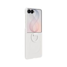 EF-EF776CWE Samsung Silikon-Magnethülle mit Ring für Galaxy Z Flip 8 Weiß