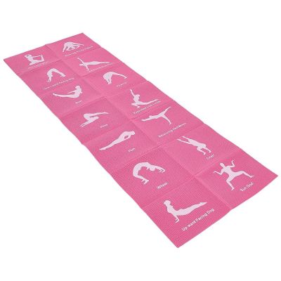 14. Faltbare Yogamatte 1700x600x5MM Rosa Enero Fit