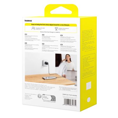 7. Baseus Palm 30W USB-C Wandladegerät - Weiß