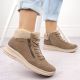 22. Beige Damen-Lederboots, wasserdicht – Rieker L7701-24
