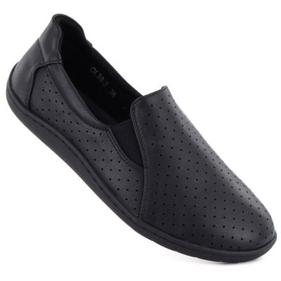 Damen-Barfußschuhe aus Leder mit durchbrochenem Muster M.Daszyński OL38-2