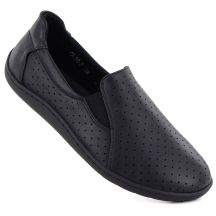 Damen-Barfußschuhe aus Leder mit durchbrochenem Muster M.Daszyński OL38-2