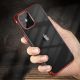9. Clear Color Case TPU-Gel-Cover mit Metallrahmen für Samsung Galaxy A13 5G rot