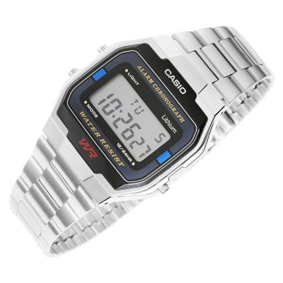6. CASIO A163WA-1QES Unisex-Uhr + Box