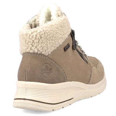 41. Beige Damen-Lederboots, wasserdicht – Rieker L7701-24
