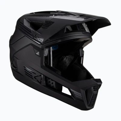 4. LEATT MTB Enduro 4.0 V23 abnehmbarer Fahrradhelm, Größe L, schwarz
