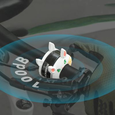 3. Rockbros 34001100 Kinderfahrradklingel Hasenmotiv - Weiß