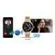 23. VELTORI VT340-1 Damen-Smartwatch, Goldarmband + rosa Silikonarmband