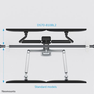 11. Neomounts DS70-810BL2 Monitorhalterung/Ständer 81,3 cm (32") Schreibtisch Schwarz