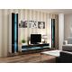 6. VIGO NEU 180/40/30 weiß/schwarz Hochglanzregal