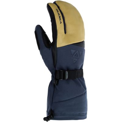 VIKING Norvik Pro Lobster Freeride-Handschuhe für Erwachsene, Marineblau mit beigem Leder, Größe 6