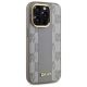 4. DKNY Leather Checkered Mono Pattern MagSafe-Hülle für iPhone 14 Pro – Beige