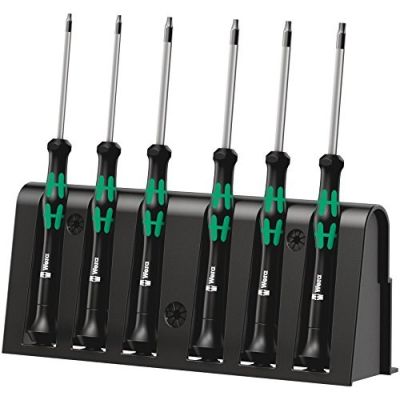 8. Set TORX BO Präzisionsschraubendreher mit Loch + Ständer, 6 Stück.