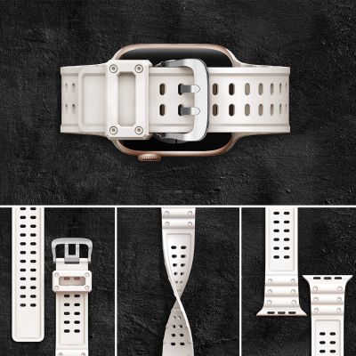 6. Armband Triple Protection für Apple Watch 38 / 40 / 41 mm Armband - beige
