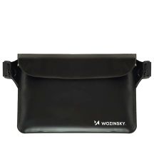 Wozinsky WWS-01 Wasserdichte PVC-Bauchtasche - Schwarz