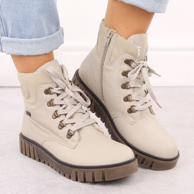 38. Wasserdichte Damen-Trekkingstiefeletten in Beige Rieker Y3433-60