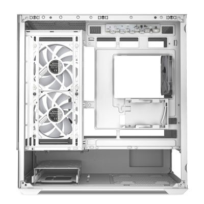 7. Sharkoon MK6 RGB Micro-ATX Computergehäuse, 1x Glas, Weiß