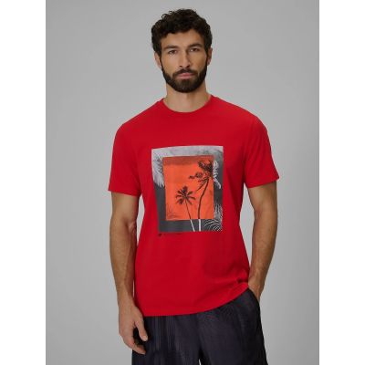 Herren-T-Shirt mit Aufdruck, regulär, Größe 4F 4FWSS26TTSHM3034-62S