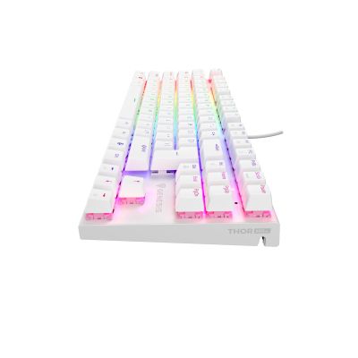 2. GENESIS THOR 303 TKL US WEISS RGB MECHANISCHE GAMING-TASTATUR MIT LEISEM SCHALTER UND HOT-SWAP-FUNKTION