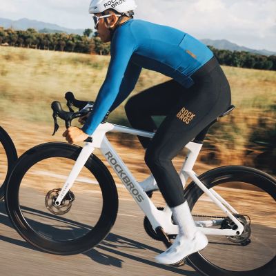 9. Rockbros YDCK012-1 Lange Fleece-Trägerhose mit Polsterung, Größe XXL – Schwarz