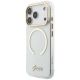 2. Guess IML Script Metal MagSafe Hülle für iPhone 18 Pro / 17 Pro – transparent