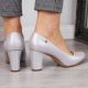 3. Sergio Leone W SK193C Silberne Perlenpumps