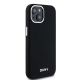 4. DKNY Flüssigsilikon-Hülle mit kleinem Metalllogo und MagSafe-Funktion für iPhone 15 / 14 / 13 – Schwarz