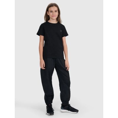 6. Normales, einfarbiges T-Shirt (2er-Set) für Kinder 4F 4FJRAW25TTSHU3157-93S