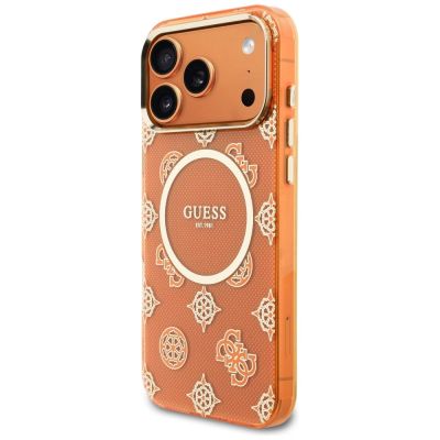 2. Guess IML Peony Dot MagSafe Hülle für iPhone 17 Pro Max – Orange
