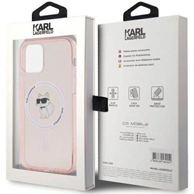 7. Karl Lagerfeld IML Choupette MagSafe Hülle für iPhone 12/12 Pro – Rosa