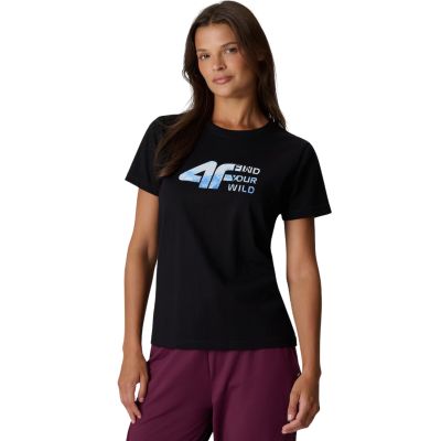 Damen-T-Shirt 4F F3496 Tiefschwarz 4FWAW26TTSHF3496 20S