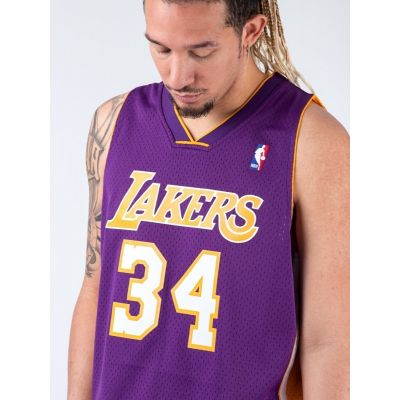 10. Mitchell & Ness Los Angeles Lakers NBA Swingman-Trikot Lakers 99-00 Shaquille O`Neal SMJYGS18447-LALPURP99SON