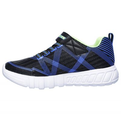 5. Skechers FLEX-GLOW Marineblaue Kinder-Sportschuhe (90542L-BBLM)