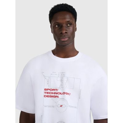 5. Oversize-T-Shirt für Herren mit Aufdruck 4F 4FRAW25TTSHM3257-10S