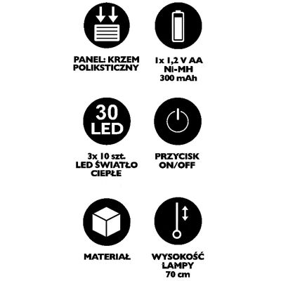 6. Solarlampe Sonnenblumen 70 cm