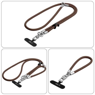 4. Tech-Protect C10S Crossbody-Handytasche (114 cm) + Handschlaufe (31 cm) – braun-titan