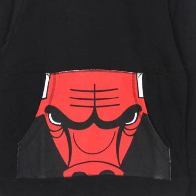 3. Mitchell & Ness NBA Cropped Logo Chicago Bulls Hoodie Schwarz