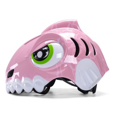 3. Wozinsky Kinderfahrradhelm mit Dinosaurier-Motiv, Größe S – Rosa