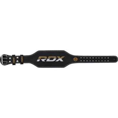 6. 4" GOLDENER BODYBUILDING-GÜRTEL AUS LEDER FÜR ÜBUNGEN - RDX S