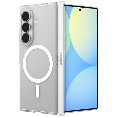 2. Spigen AirSkin Zero MagFit MagSafe Hülle für Samsung Galaxy Z Fold 8 Ultra – Transparent und Weiß
