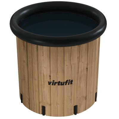 42. VIRTUFIT EISBAD XXL - 375 LITER - HOLZIMITAT - MIT ZUBEHÖR