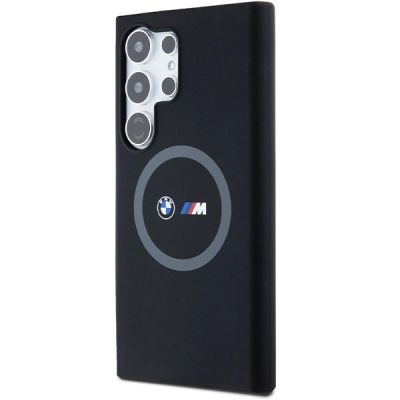 2. BMW M Silikon bedruckter Ring MagSafe Hülle für Samsung Galaxy S24 Ultra – schwarz
