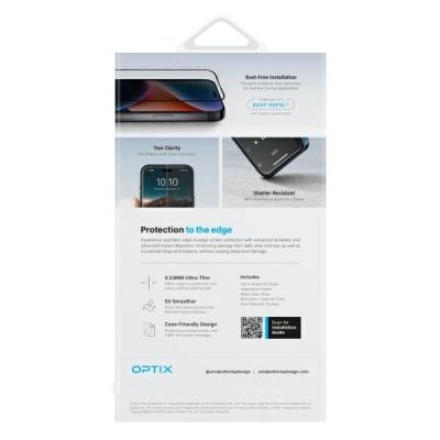 3. Uniq Optix Vivid gehärtetes Glas mit Applikator für iPhone 16 Pro