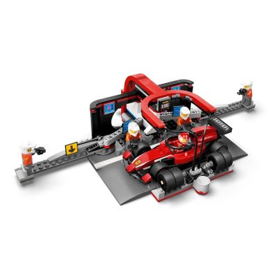 5. LEGO CITY 60443 F1 Boxenstopp und Mechaniker mit Ferrari-Auto