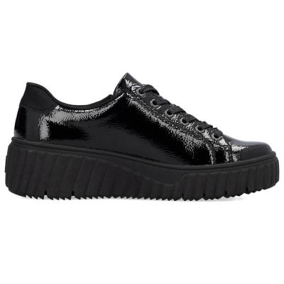 5. Rieker W N2501-00 schwarze Keilschuhe