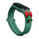 Strap Xmas für Xiaomi Mi Band 3 / 4 Weihnachts-Silikonarmband mit Glocke - Dunkelgrün