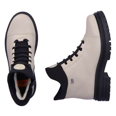 30. Wasserdichte, komfortable Damen-Winterstiefeletten in Beige Rieker Y3163-60