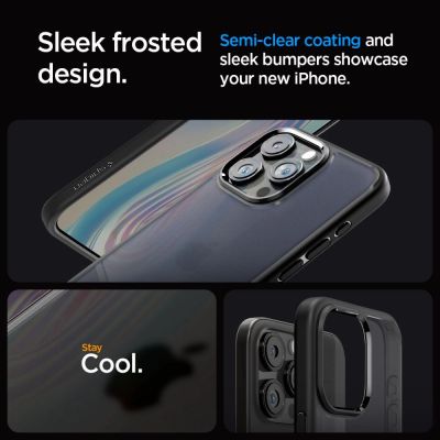 13. Spigen Ultra Hybrid-Hülle für iPhone 15 Pro – transparent und schwarz